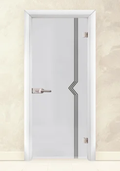 Стъклена интериорна врата Sand G 13-3, Бял